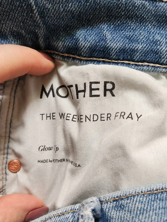 MOTHER The Weekender Fray in Glow Up Light Wash Flared Stretchy Ladies 30 EUC - Picture 9 of 11